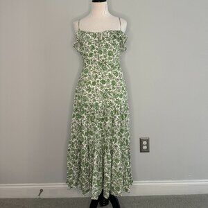 J. Crew - Tiered maxi dress in tossed floral - Green - XXS